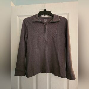 Women's Grey Fall Zip Up Top